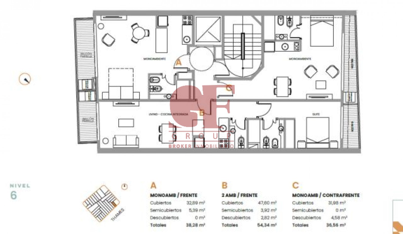 Comodo y funcional  proyecto de unidades de 1, 2 y 3 ambientes