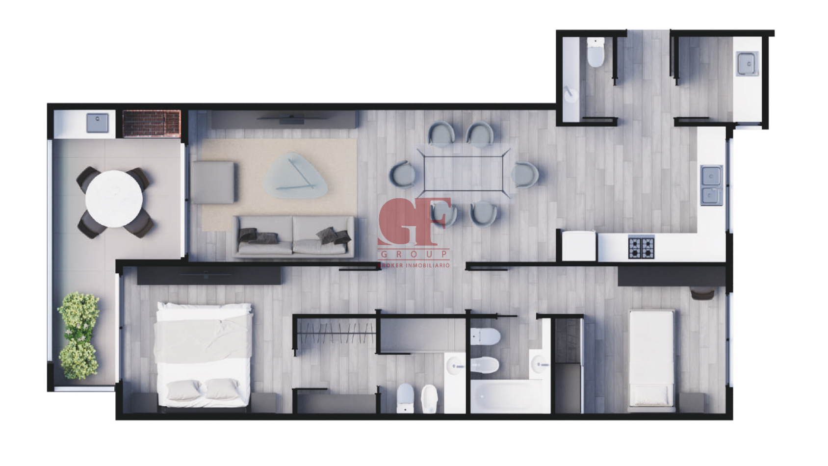 Plaza Villa Urquiza. opcion 4  ambientes con jardin, terraza propia o balcones aterrazados - FULL AMENITIES